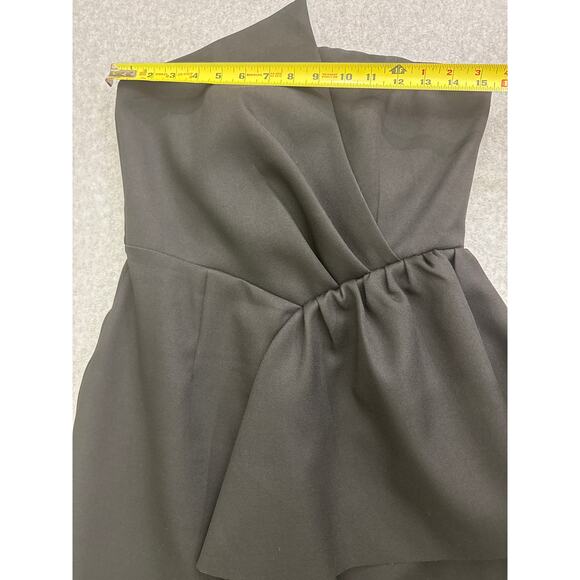 Elliatt Black Strapless Reception Cascade Ruffle Strapless  Dress – Size M - Picture 7 of 8